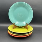Fiesta Dinner Plates Set of 5 Slate Lemongrass Sunflower Scarlet Turquoise 10.5"