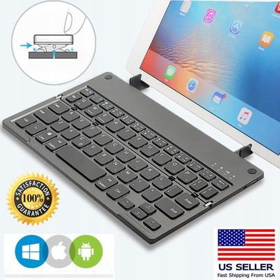 Foldable Bluetooth Keyboard with Stand for Tablet iPad Phone Portable Folding