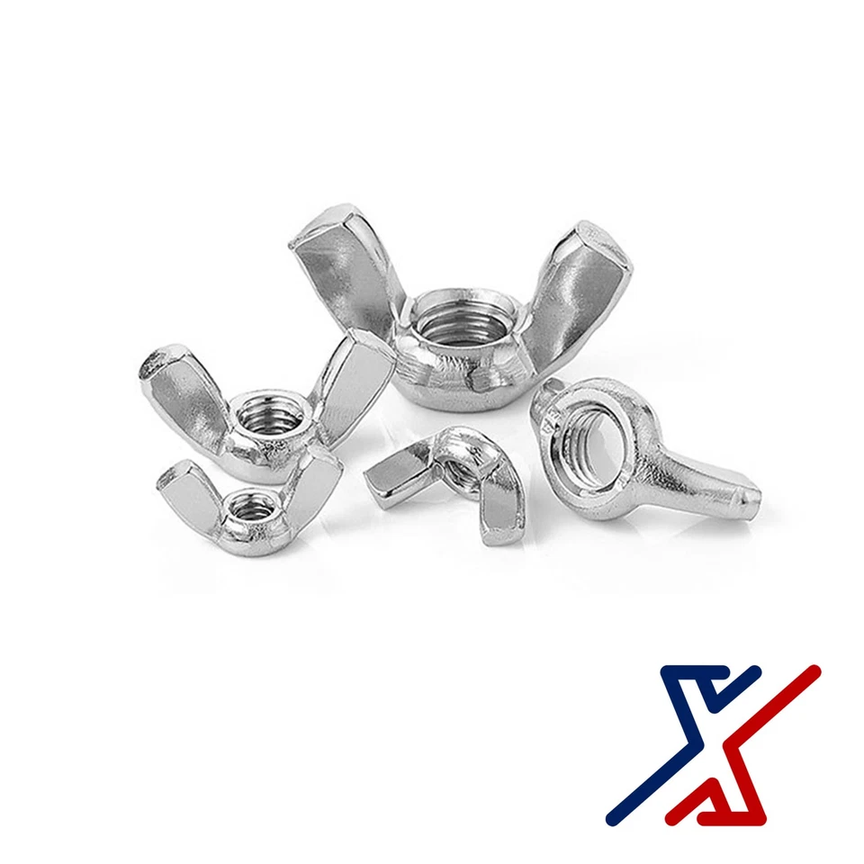 1/2"-20 Zinc Plated Wing Nuts / Butterfly Nuts by X1 Tools - Imagem 3 de 3