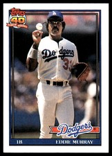 Eddie Murray 1991 Topps Cracker Jack Series Two #1 Dodgers MLB READ FREE SHIP