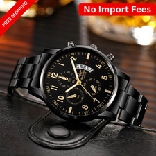 Waterproof Men Watch Stainless Steel Quartz Luminous Classic Business Wristwatch