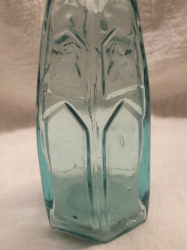 Botella de salsa de pimienta de 6 lados pontilada catedral torcida - Imagen 6 de 11