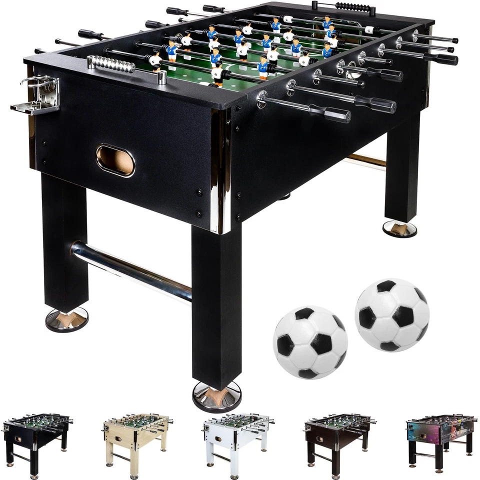 GAMES PLANET® Profi Tischfussball Leeds Kicker schwarz - Bild 3 von 4