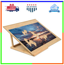 Becko US Puzzle Board with 2 Angle Adjustable Bracket/Stand Wooden Puzzle Tab...