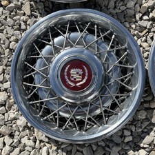 80 85 87 90 91 92 Cadillac Fleetwood Brougham 15 Inch Wire Spokes Hubcaps Set