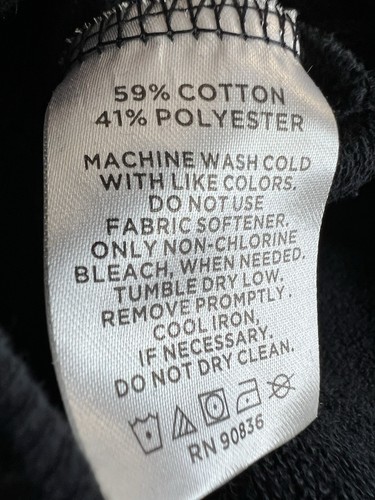 GOOGLE - Black Zip Up Sweater with Ribbed Cuffs - XL - Picture 12 of 12