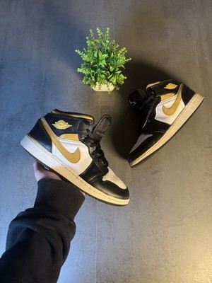 Jordan 1 Mid - Black & Gold - 38 - Top Zustand - Selten 