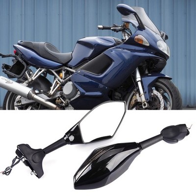 2x Sport Side Mirrors w/ LED Turn Signal For DUCATI 97-07 ST2 ST3 ST3S ST4 ST4S