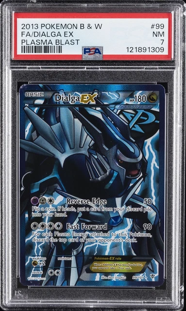 2013 POKEMON BLACK & WHITE PLASMA BLAST #99 FULL ART/DIALGA EX PSA 7