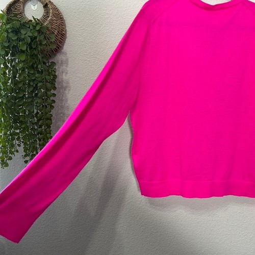 NEW J. Crew Featherweight Cashmere Cardigan Button Up Fushia Pink Curvy 2X Twee - Picture 10 of 11