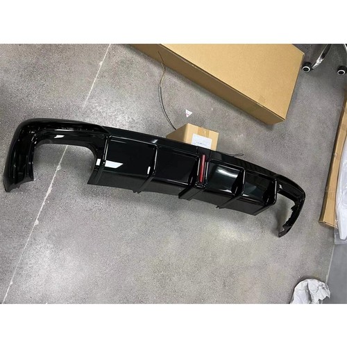 Heckdiffusor für Audi A4 B9.5 Sline S4 21-24 Glänzend Schwarz Stoßstange Spoiler - Bild 5 von 8