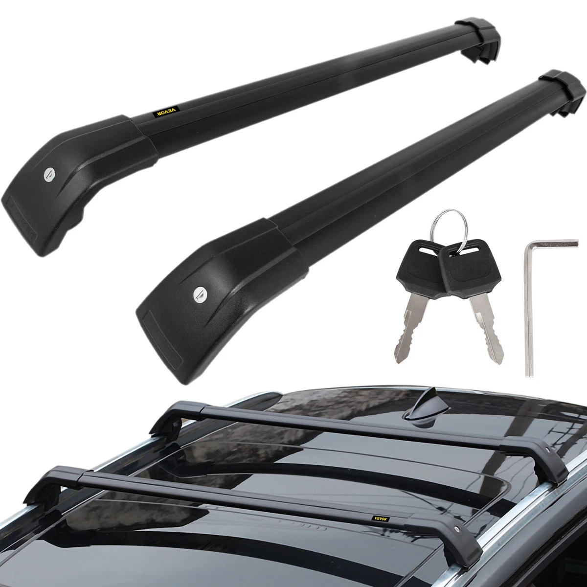 Fits For Hyundai Tucson 2016-2018 Roof Rack Cross Bar Pair Roof Rails Mount