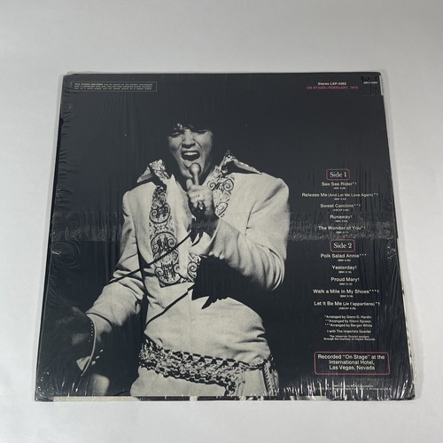 Elvis February, 1970 On Stage RCA Album 12" 33 RPM Vinyl Record - Picture 2 of 7
