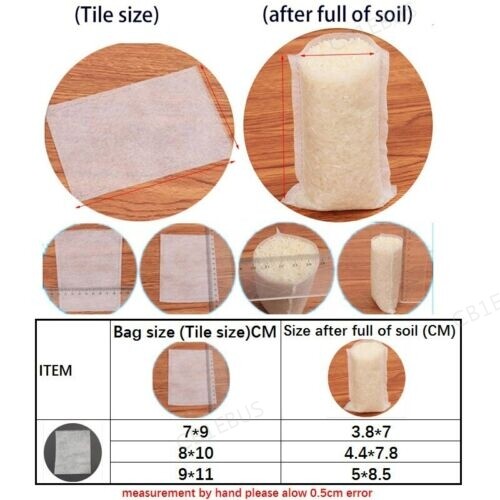 Biodegradable Plant Grow Fabric Pot Bags Non-woven Nursery Garden Tool CB1 - Picture 2 of 13