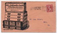 1897 L. Goldsmith & Son Newark NJ trunk advertising cover [y4253]
