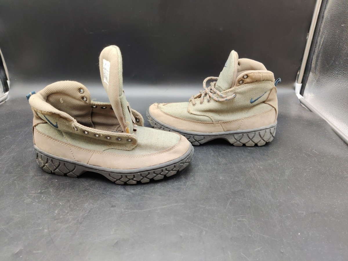 Vintage Nike Zion ACG Hiking Boots Women's 6 Beige Canvas Vintage Nike Zion ACG Hiking Boots Women's 6 Beige Canvas