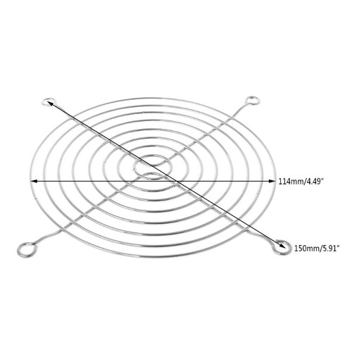 Fan Protection Net Grille 12cm Dia Iron Mesh Safety Grid For Computer Case Fans - Afbeelding 2 van 9