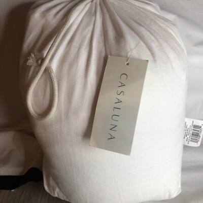Full 100% Washed Hemp Solid Sheet Set White - Casaluna NICE!!  READ