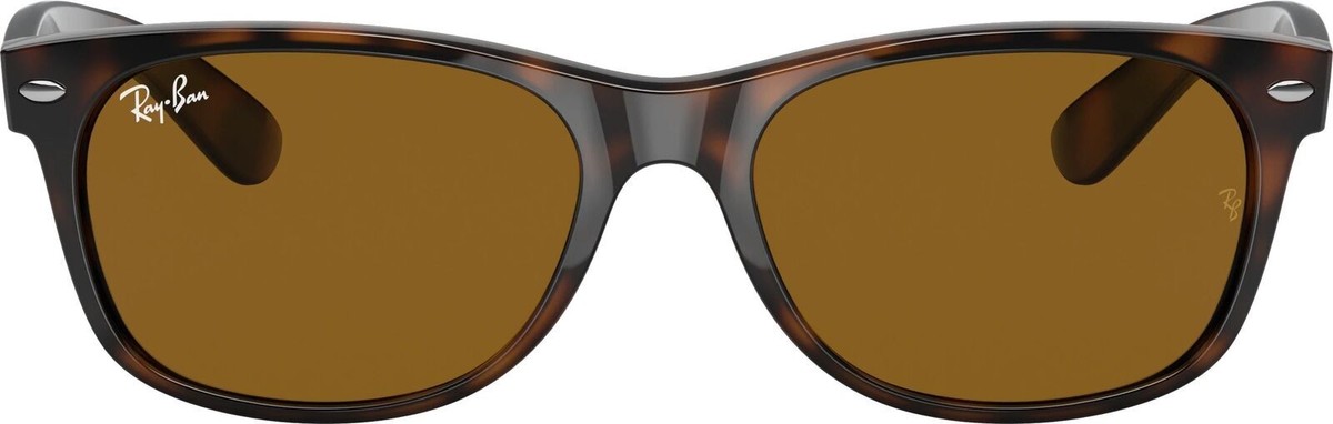 Ray-Ban New Wayfarer Polished Havana 58mm B-15 Brown Sunglasses