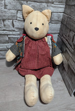 Hand Crafted Plush Kitty SOPHISTI-CAT 21" Stuffed Animal Cat Folk Art Rag Doll