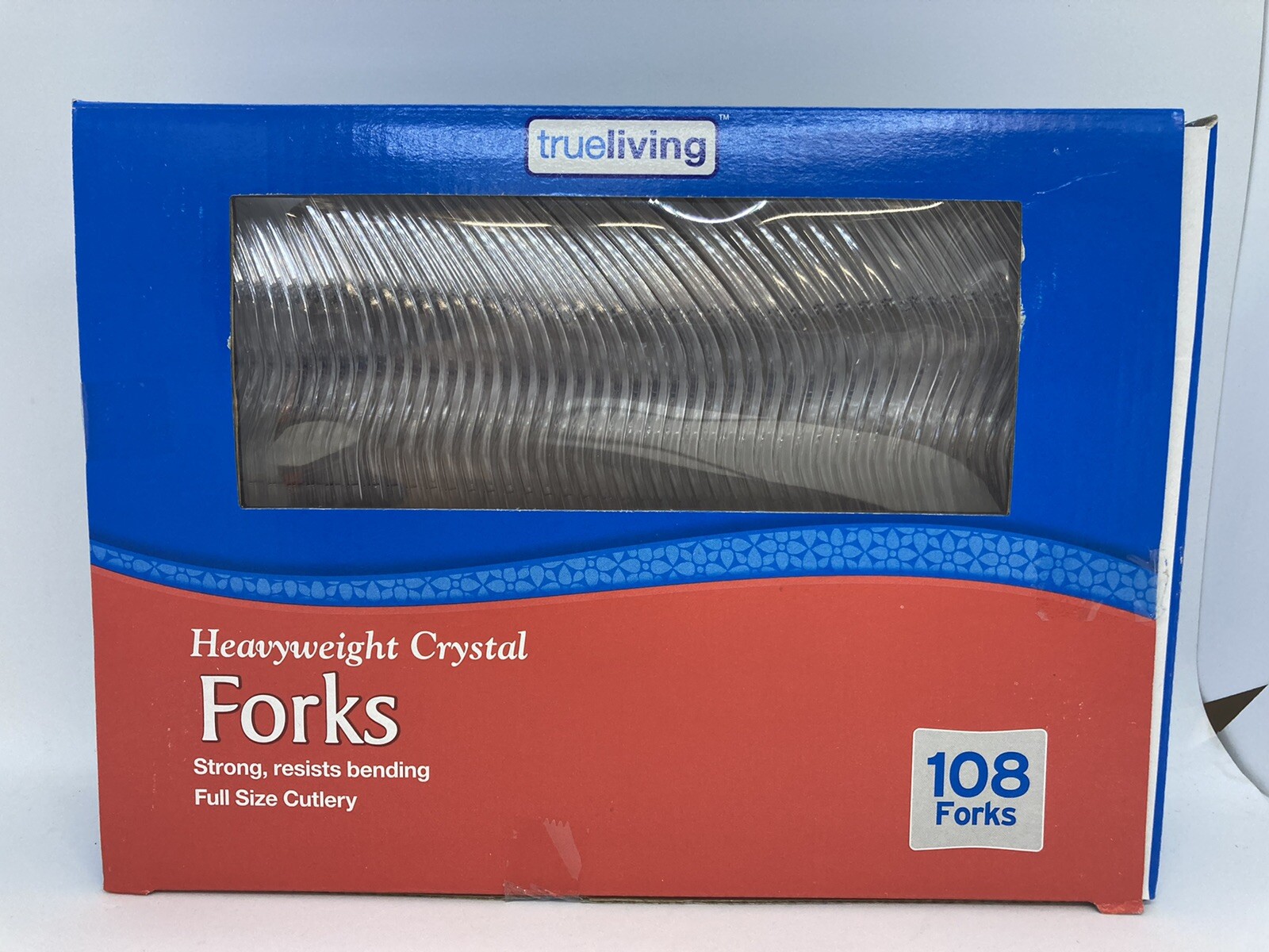 Pack of 108 True Living Heavyweight Clear Plastic Forks eBay
