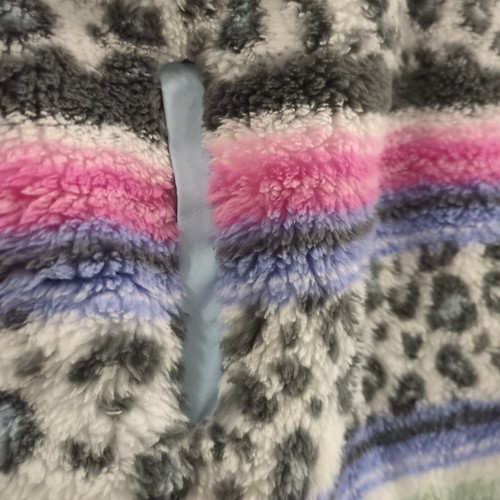 NEW Hurley Girls Size Small (6/6X) Sherpa Quarter-Zip Jacket Marshmellow H3-1 - Picture 5 of 11