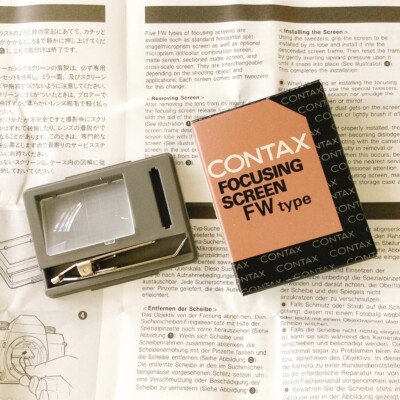 Contax Focusing Screen FW type FW-4 grid mat for RX RX + English instructions