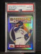 2020 FINEST FLASHBACKS BO BICHETTE REFRACTOR RC #190 PSA 10 GEM MINT
