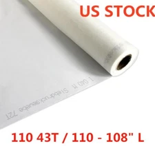 US Stock 3 Yards White Silk Screen Printing Mesh Fabric 110 43T / 110 - 108" L