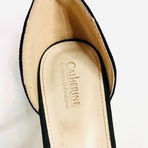 Catherine Malandrino Black & Silver Strappy Stiletto Heels Size 8 (US10) - Picture 8 of 13