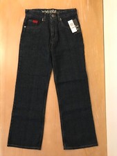 New ecko unlimited Boys retro jeans rhino pockets wide leg blue size 12