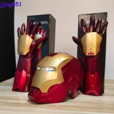 Iron Man JARVIS LED Voice Avengers Hand Arm Light Long Gloves Cosplay Props Gift