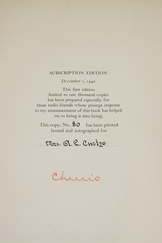Cheerio's Book Of Days SIGNED Hardcover First Edition #80 of 1000 1940 NBC Radio - Imagen 9 de 14