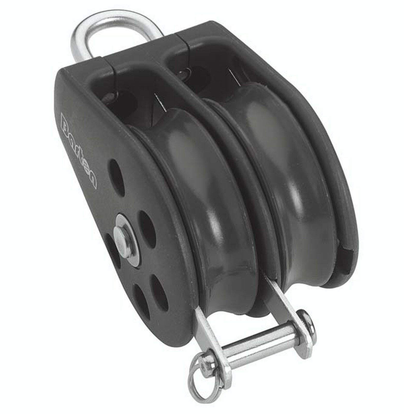 Barton Marine Size 3 Double Fixed Eye Block+Becket 45mm - Plain bearing - N03211