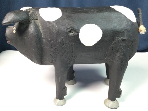 Escultura de cerdo pintada arte popular tallada David Álvarez 7,5"x5,5" Santa Fe, casi nueva - Imagen 3 de 15