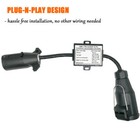 Trailer Light Adapter Converter US Vehicle 7-Way Plug to European 13-Pin Round