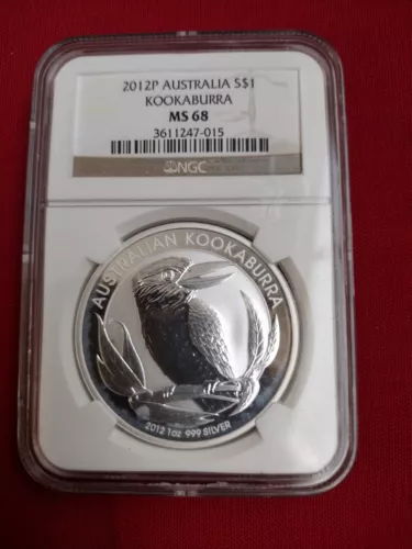 2012-P Australia $1 Silver Kookaburra NGC MS68 Brilliant!