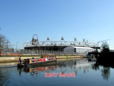 PHOTO  BOW THE OLYMPIC STADIUM SEEN FROM BOW ACROSS THE LEA NAVIGATION