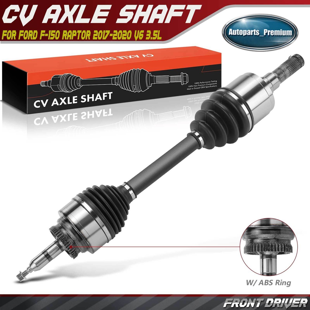 Front Left CV Axle Assembly for Ford F-150 Raptor 2017-2020 V6 3.5