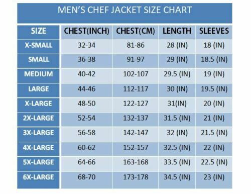 Chef Coat Men Double Breasted Long Sleeve Jacket Restaurant Uniform Cook Shirt - Picture 2 of 2
