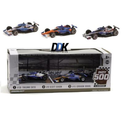 2020 Indianapolis 500 PODIUM PACK Sato –Dixon Rahal 1//64 Greenlight Diecast