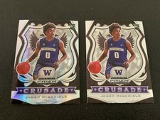 JADEN MCDANIELS RC Rookie 2020-21 Panini Prizm Draft #91, Base and HYPER CRUSADE