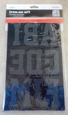 New S.E.I. Flocked Iron-On Transfers "SPORT LETTERS" 3" Black Fabric/Paper/Wood