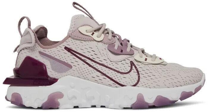 Nike Men\'s React Vision Sneakers with Blue, Pink and Cream Accents Nike React Vision Lt Armory Blue/ Pure Platinum-Amber Brown  main image 3
