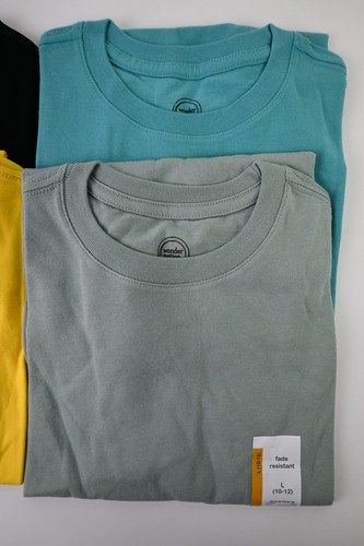 Boys's Wonder Nation Short Sleeve Crewneck T-Shirts 4-Pk Variety Colors L(10-12) - Picture 3 of 4