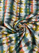 Lee Jofa Modern Overtone Print Multi - Geometric Cotton/Linen Upholstery Fabric