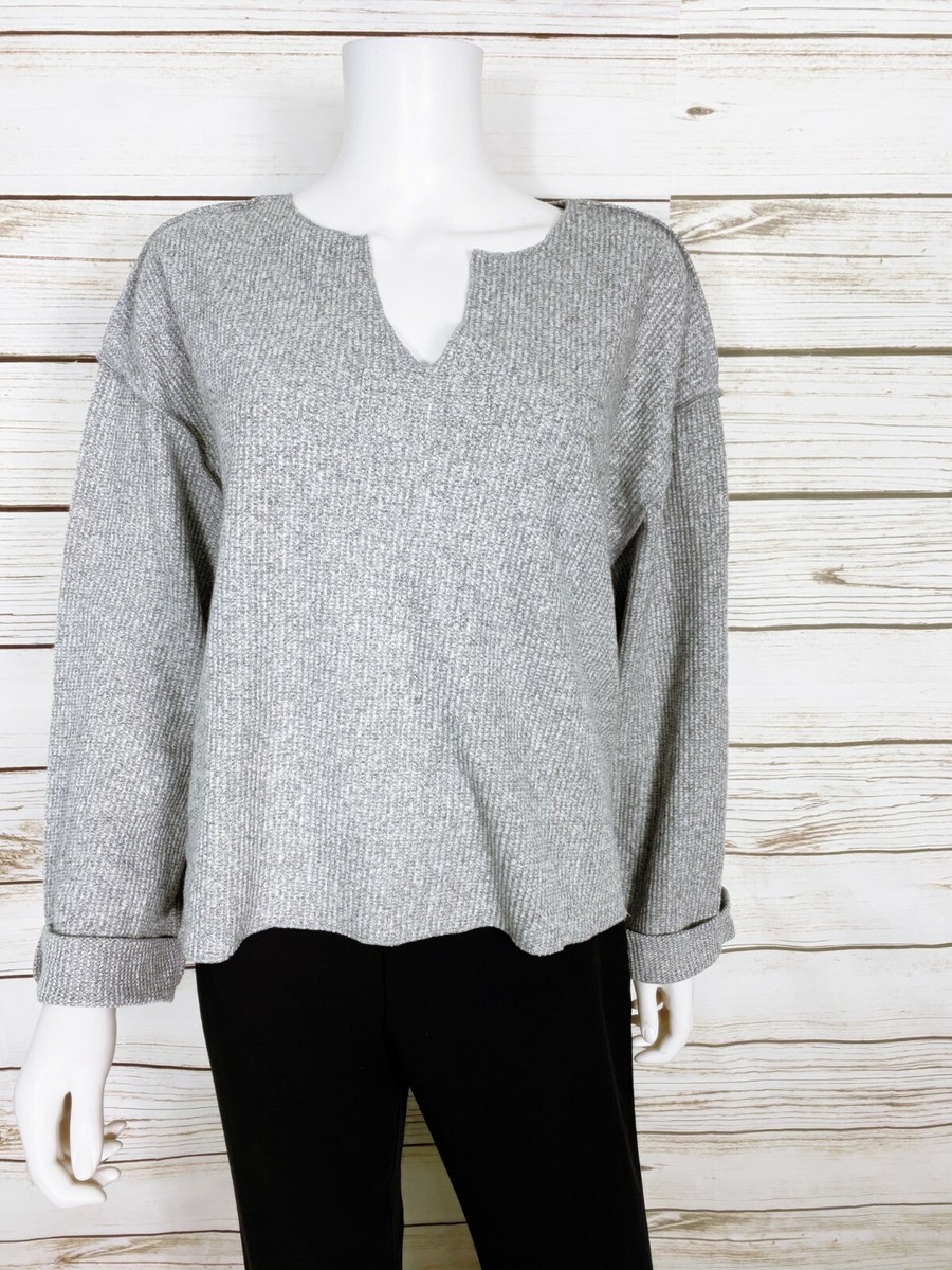 Double Zero Spicy Small Womens Knit Top Size S Gray Long