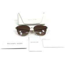 Michael Kors Sunglasses MK1120 Salt Lake City 101513 Gold White w/ Brown Lenses