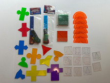 Mixed Lot of Overhead Clear View Math Manipulatives Fraction Decimal Tangram 3D 