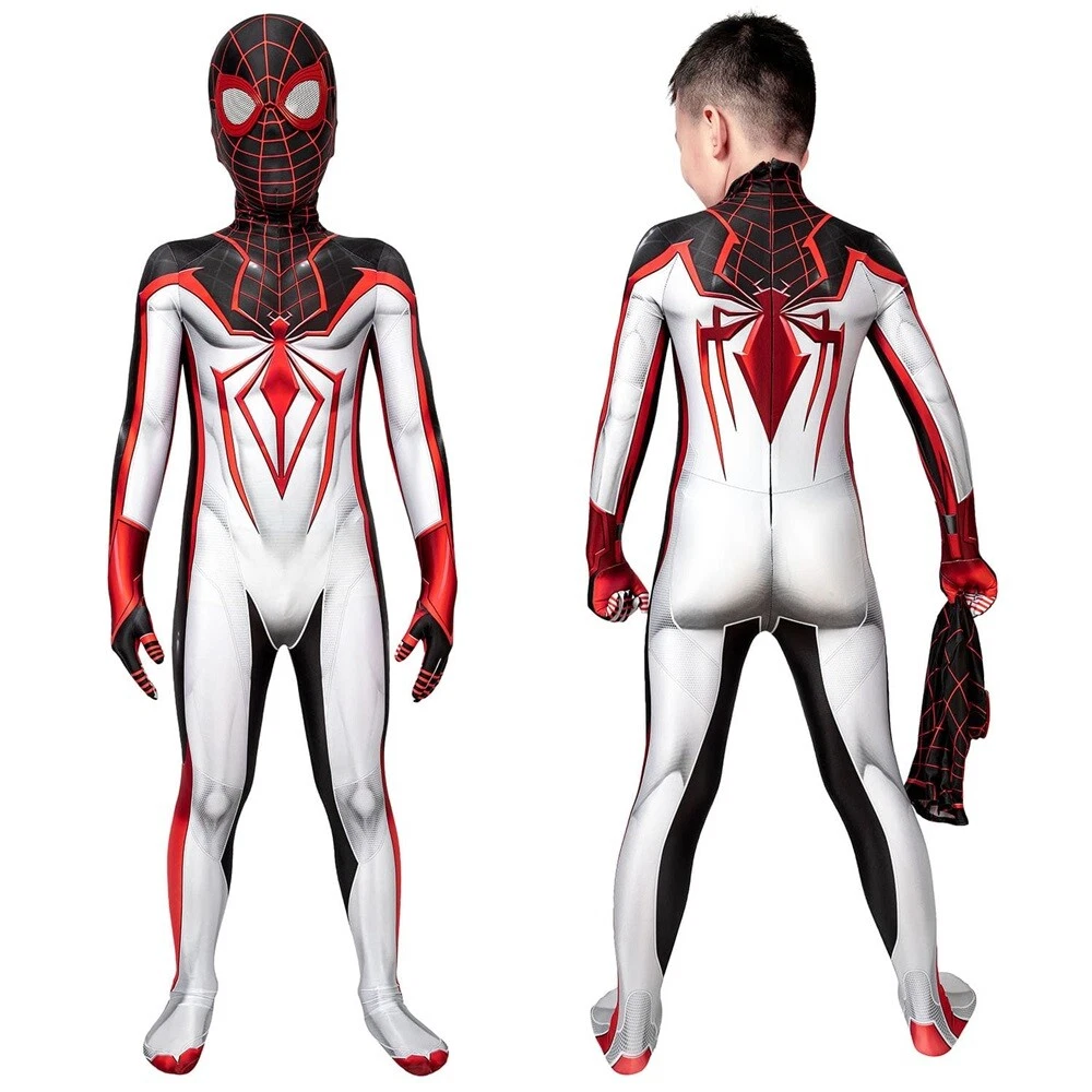 Cosplay Spiderman Combinaison Vêtements Garçon Miles Morales Fans C